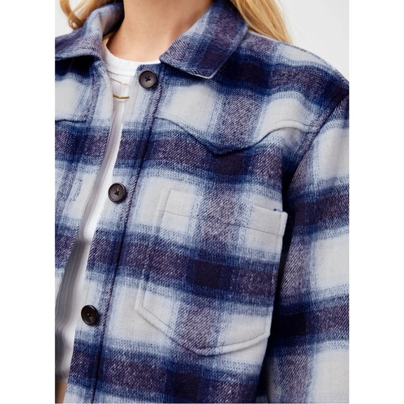 Rails Tripp Plaid Flannel Shirt Jacket Azure Shaphire Blue, size XXL - Picture 14 of 14
